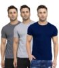 Standard Generic Scott International Men's Regular Fit T-Shirt - Cotton Blend, Half Sleeve, Round Neck, Stylish, Solid Plain T-Shirts for Men, Mens t Shirt - Pack of 3