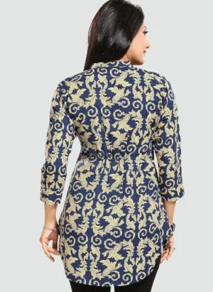 Polyester Crepe Short Tunic Top | Short Kurti for Jeans for Women