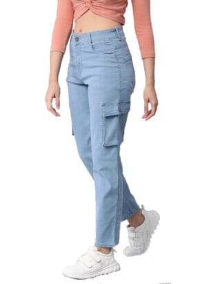 ADBUCKS Womens High-Rise Stretchable Clean Look Joggers