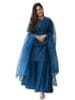 Kurta Set for Women Women's Crepe Gold Printed Kurta Sharara Set with Dupatta Party Dress (Rama)-P