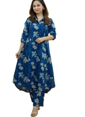 GRECIILOOKS Cotton Blend Women Kurta Set