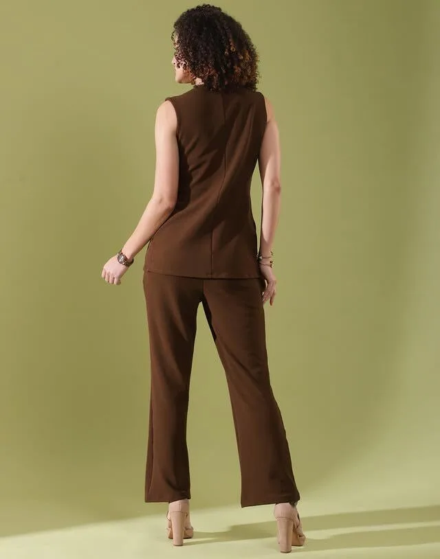 CoShapeord Set Lycra Top and Trouser Pant Set | Two Piece Co ord Set | Formal Cord Set for Women - Image 2