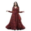 Present Printed Georgette Stitched Flared/A-line Gown for Woman