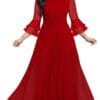 Dream Crushers Designer Georgette Solid Dress for Women