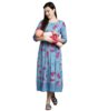 Women's Rayon Anarkali Maternity Dress Feeding Kurtis for Women with Concealed Nursing Zip for Breastfeeding & Pregnancy (DSF-210)