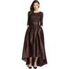 Standard Generic TILISM Women and Girls Indo Western High Low Dress Gown Kurti (Black)