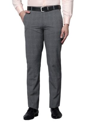 Cantabil Solid Non Pleated Regular Fit Mid Rise Formal Trouser for Men | Formal Pants for Men | Formal Wear Regular Fit Trouser for Men (P_MTRF00126_Grey)