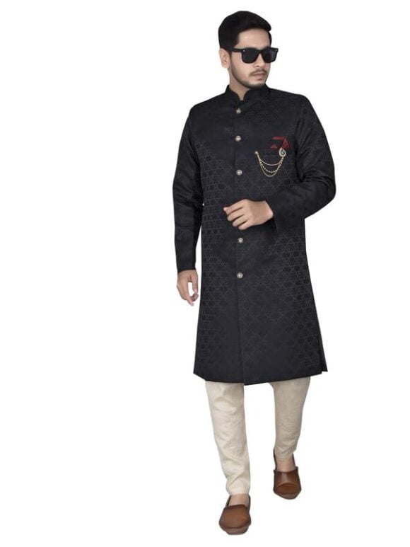 Ethnic Wear Black Traditional Indo Western Set