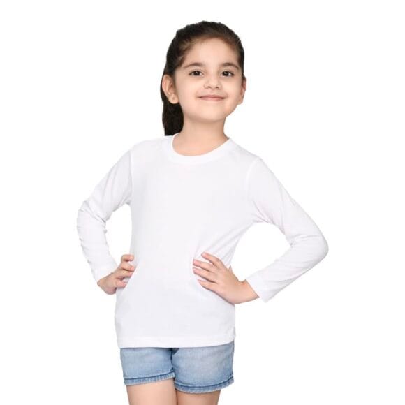 White Solid Color Tshirt (NUGCTSF001)
