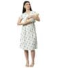 True Shape Zipless Maternity Dress for Women | Knitted Cotton Hosiery Feeding Gown with Easy Discreet Nursing for Pre & Post Partum