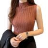 Cotton and Polyester Blend Sleeveless Free Size T-Shirt | Crop Top