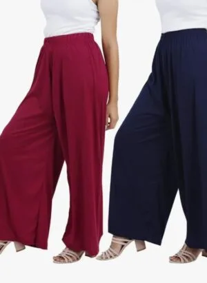 Girls Wear Loose fit Palazzo Pant Pack of 2 Stylish Girl's Casual Palazzo Set for Womens