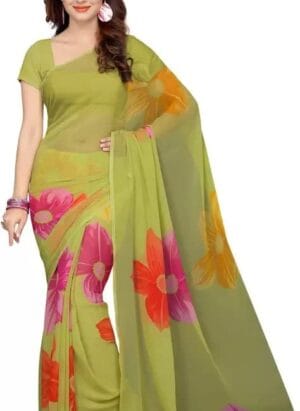 Yashika Women Georgette Standard Length Saree