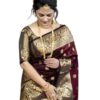 C J Enterprise Women's Pure Banarasi Silk Saree Kanjivaram Style Saree With Blouse Piece For Wedding (Vruksh)