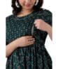 Krishna Vastram Women's Pure Cotton All Over Printed Kurti Gown Perfect Maternity and Feeding Dress with Anarkali Kurti Style, Zip Convenience, and Stylish Feeding Nighty