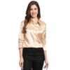 Standard Generic FUNDAY FASHION Women Solid Formal Satin Shirt