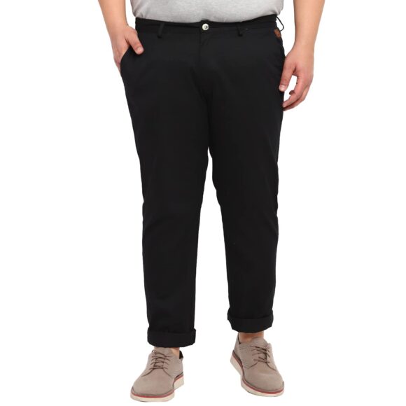 Urbano Plus Men's Cotton Light Weight Non-Stretch Regular Fit Casual Trousers