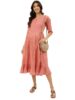 Maternity Dresses for Women with Feeding Zip - Floral Breastfeeding Maternity Gown Kurti for Pregnant Women - Nursing Pre and Post Pregnancy Wear