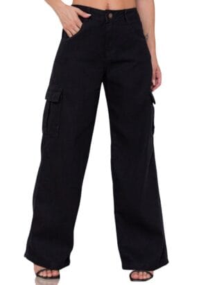 NU CLOTHS Women’S Cargo Flap Pocket Jeans