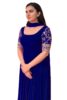 Standard Generic Dharma Enterprises Georgette Gown with Embroidery Work and Dupatta, Heavy Material, Fox Brand