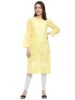 Ada Hand Embroidered Lucknowi Chikankari Straight Cotton Kurta Kurti for Women A133488