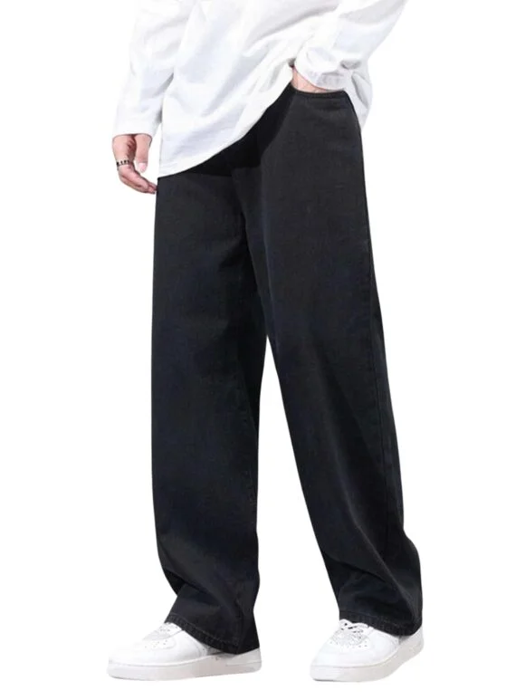 Standard Generic GRECIILOOKS Mens Cargo Cotton Denim Regular Fit Jeans