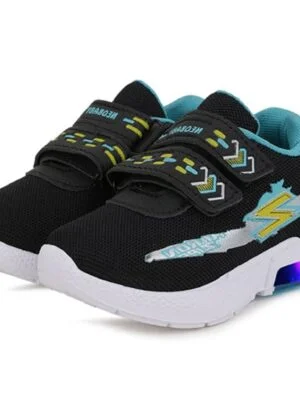 Boys Mesh LED Sneakers - in Green Color