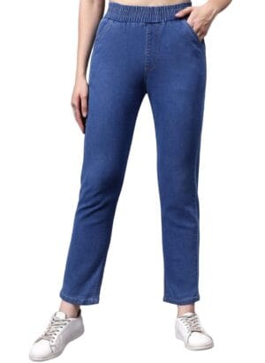 Cippy Women's Straight Fit High Rise Denim Jegging with Pockets