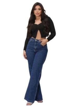NU CLOTHS Women Baggy High Waist Wide Leg Denim Jeans