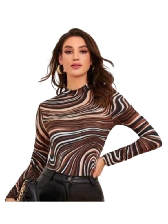 Fashion Women's Full Sleeve Top Round Neck Casual Tshirt (Empire4-23 Inches)