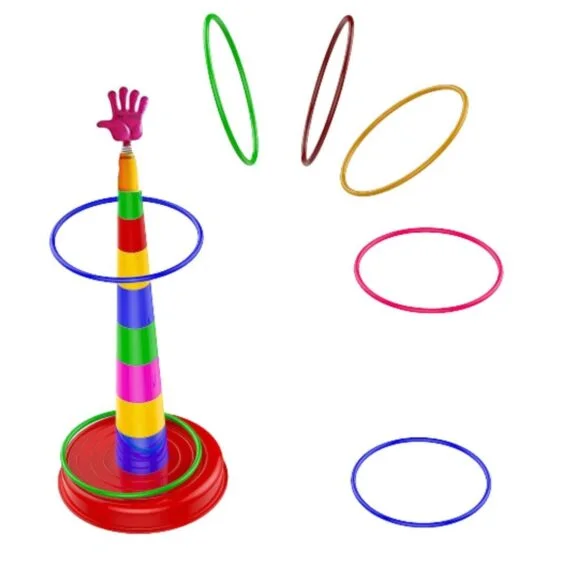 Shape Sorter Ring Toss Game for Ages 3 to Adults - Educational Toy for Kids with Shape Recognition and Hand-Eye Coordination