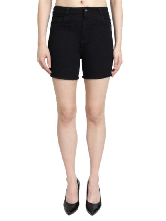 Women Above Knee Skinny Denim Shorts