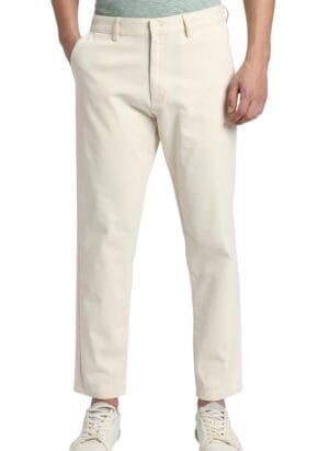 Dennis Lingo Mens Cotton Lycra Mid Rise Straight Solid Chinos