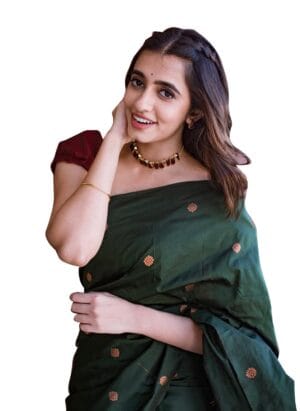 Avantika Fashion Women's Kanjivaram Lichi Silk Pure Banarasi Sarees With Blouse Piece