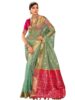 Standard Generic Satrani Women'S Cotton Banarasi Jacquard Saree With Unstitched Blouse Piece