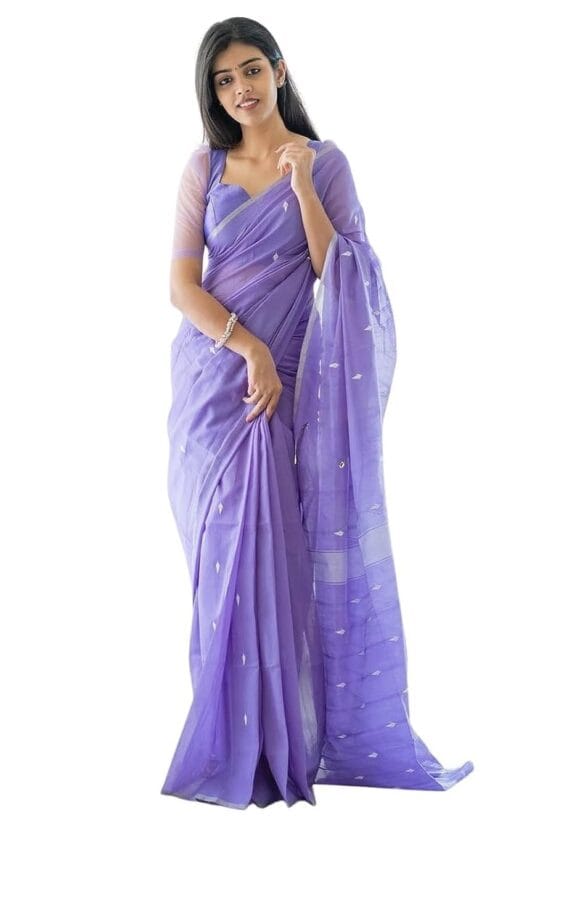 Avantika Fashion Women's Cotton Linen Saree With Blouse Piece