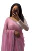 Standard Generic SANGANEE FASHION Womens lest georgette hot fix sarvoski work party wear saree, sari for girls with sequins work blouse piece