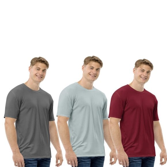 CLOTHINK HUB Combo Pack of 3 Men's Regular Fit Half Sleeve Plain Solid Casual Wear Round Neck T-shirt