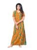 KBNBJ Nighty for Women Cotton Printed Maxi Gown Ankle Length Nighty Night Dress Gown for Women Maxi - Free Size (Tie Dye)