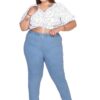 FITWINGS High Waist Plus Size Women's Denim Slim Fit Stretchable Jeggings