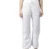 Ada Hand Embroidered Lucknowi Chikankari Ethnic Wear Straight Cotton Palazzo Pants for Women A711170 White