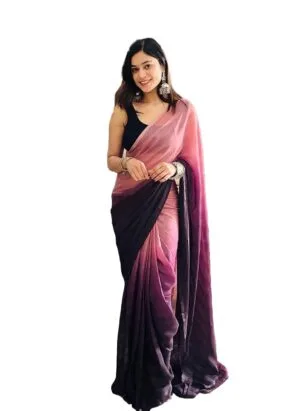 Avantika Fashion Women's Chiffon Ready To Wear Saree With Unstitched Blouse Piece ..