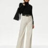Marks & Spencer Womens Light Wash High Rise Wide Leg Jeans