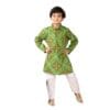 superminis Boys Cotton Full Sleeves Bandhani Printed Kurta And Pyjama Set