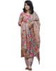 Women's Cotton Blend Straight Printed Kurta with Pant & Dupatta