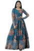 Embroiderey Maxi Length Full Sleeve Stylish Georgette Anarkali Gown Dress.