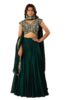 Standard Generic Vshtravya Fab women's Semi-Stitched Georgette Plain Lehenga Choli With Dupatta (Free Size_).