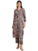 Women's Rayon Blend Straight Printed Kurta with Pant