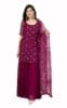 Women's Wine Color Kurta Sharara Set