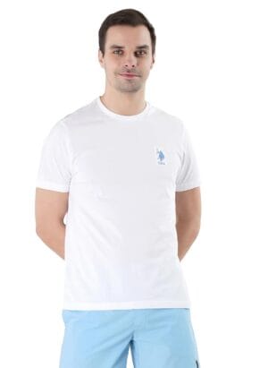 U.S. POLO ASSN. Men Crew Neck Embroidered Logo I633 Lounge Regular Fit T-Shirt (Pack of 1)